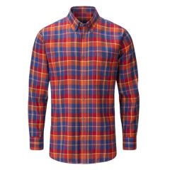 Alan Paine Ilkley Flannel Check Shirt in Red - Shooting Fit